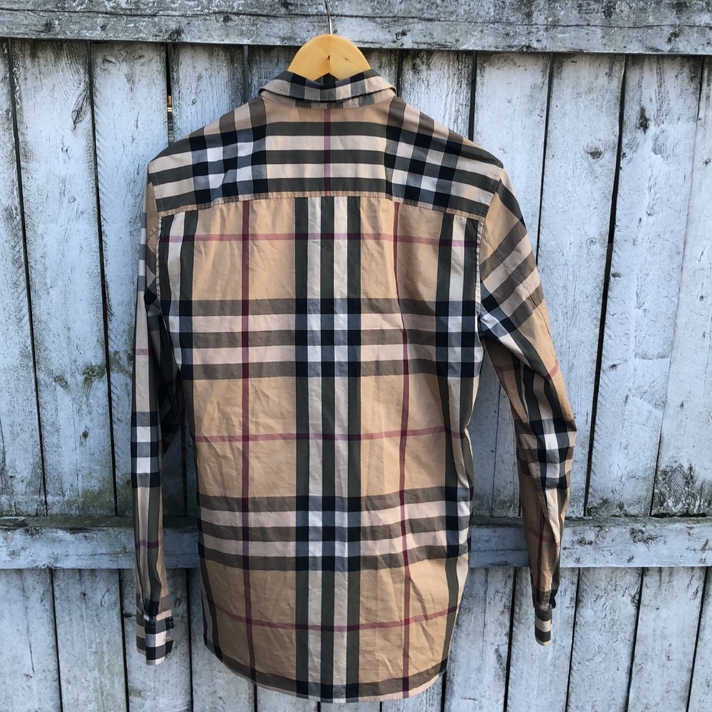 Burberry mens flannel dress shirt - Picture 7 of 12